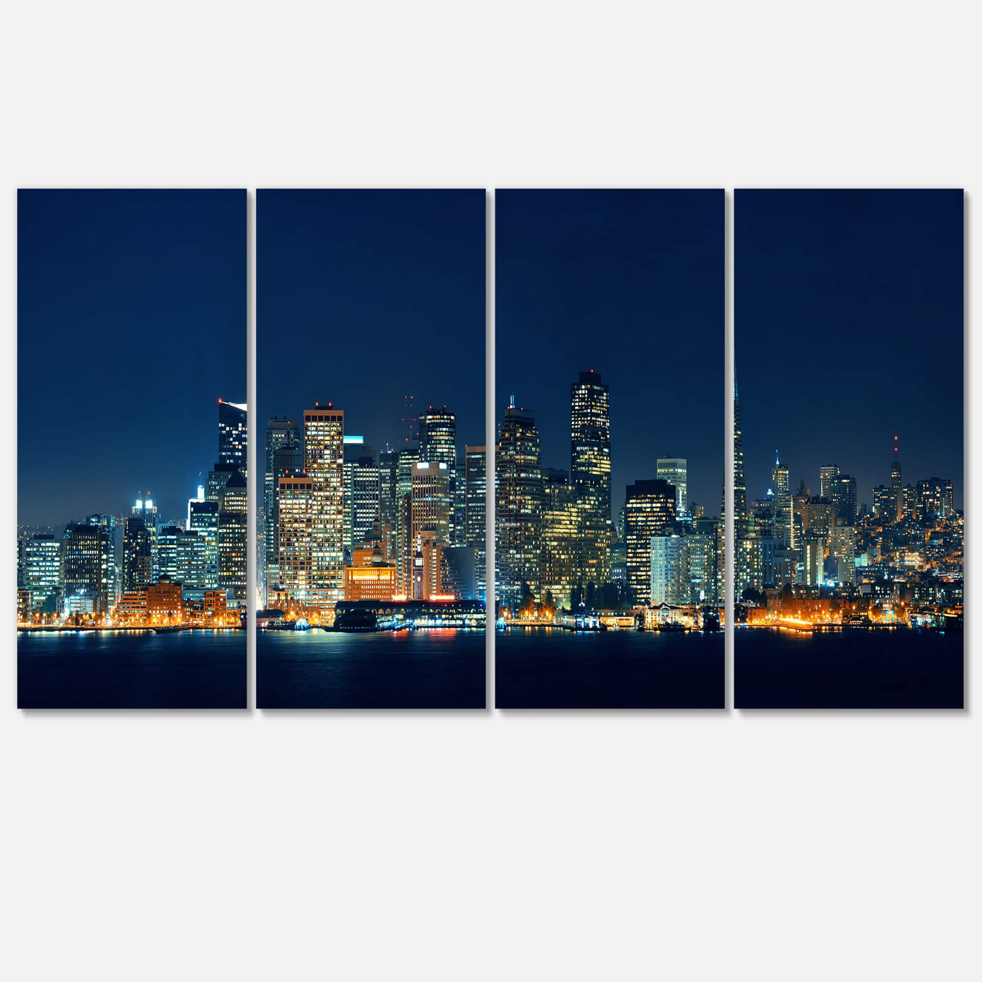 Designart - San Francisco Skyline at Night